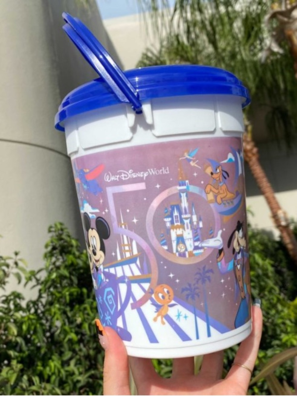 Disney 50th Anniversary Popcorn Bucket - Blue & Lavender
